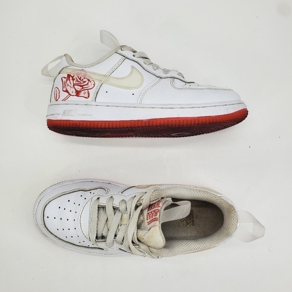 Nike Air Force 1 Bodega Sneakers CN8540-100 Size 13.5C Shoes White Red - Picture 6 of 16